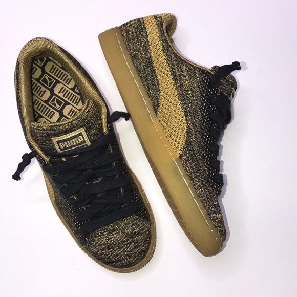 puma basket gold